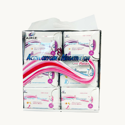 AIRIZ–ACTIVE OXYGEN AND NEGATIVE ION SANITARY NAPKINS 